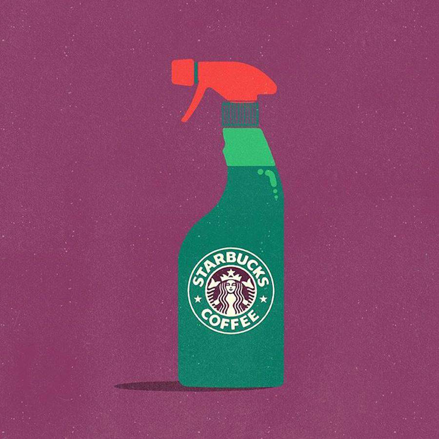 ¿Qué pasaría si los logos se intercambiaran los productos que representan? - Starbucks