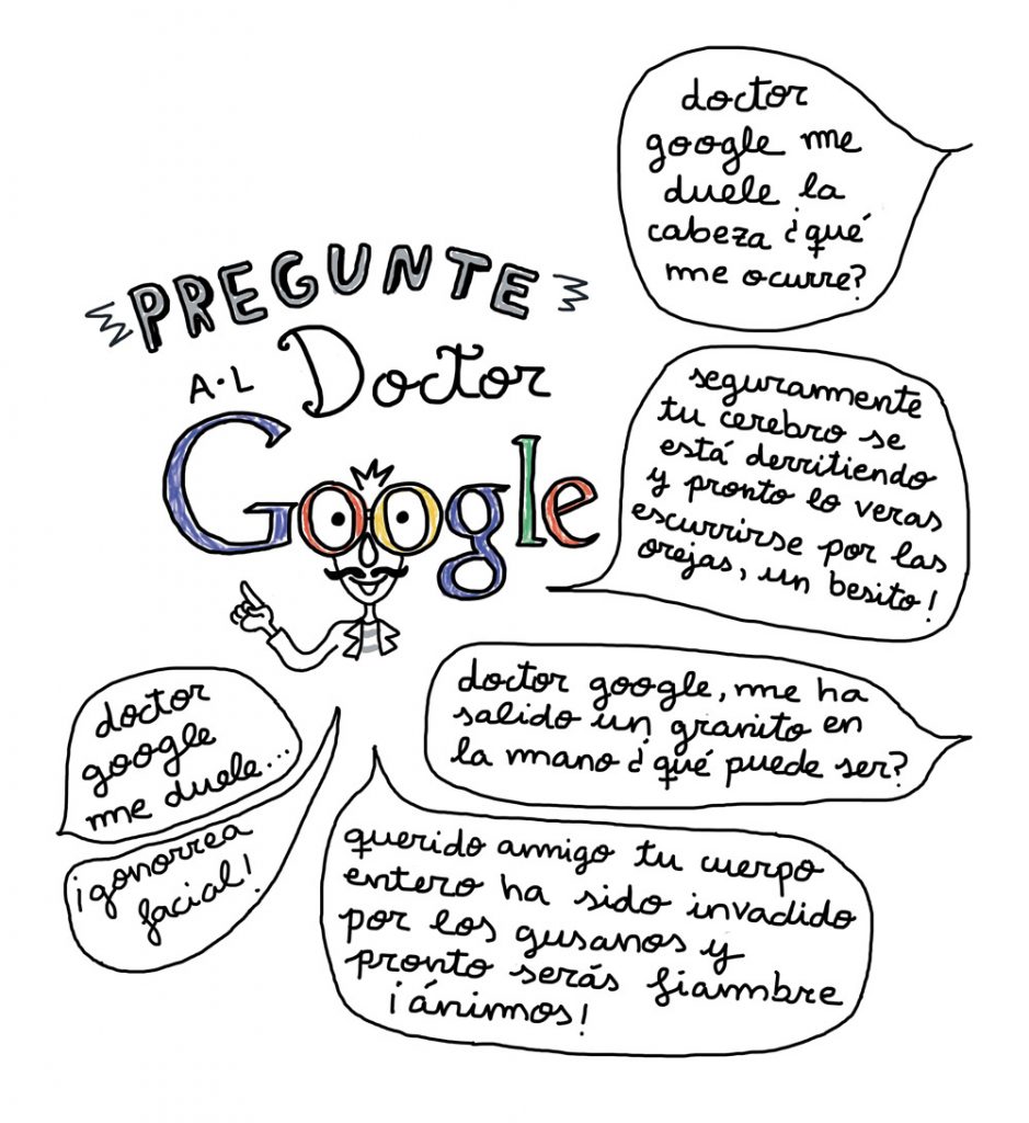 Viñeta Google por Anastasia Bengoechea - Monstruo Espagueti