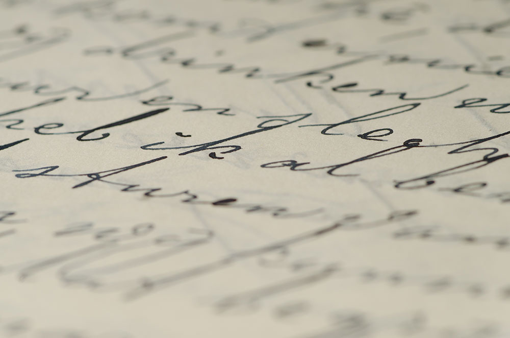 caligrafía cursiva