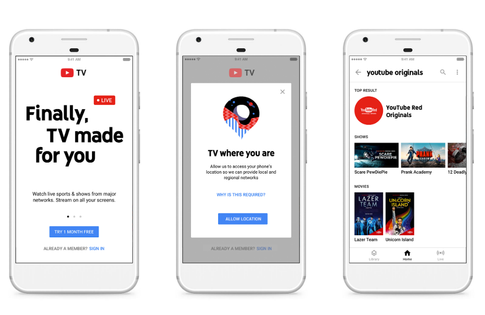 YoutubeTV puede verse en múltiples dispositivos