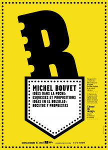 Cartel promocional de una charla de Michel Bouvet con su propio diseño