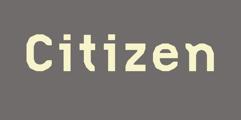 Citizen, la tipografía de aspecto redondeado con líneas rectas
