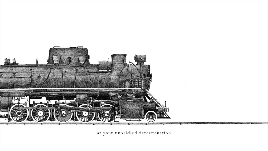 Ilustracion de un tren por Temujin Doran