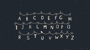 Luces de navidad en la animacion sobre Stranger Things de Creative Mammals