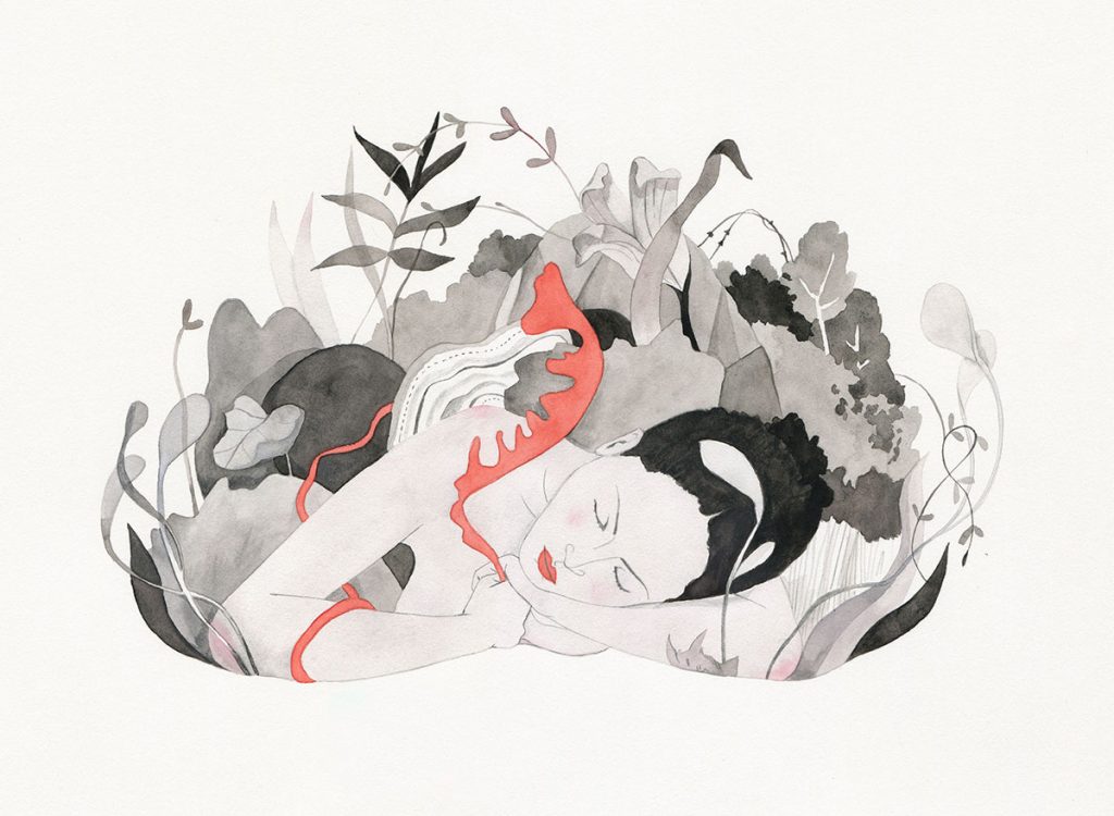 'Human Island', ilustracion de Luisa Rivera