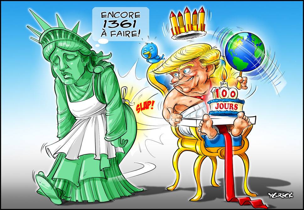 DGV se suma a la tendencia de las caricaturas sobre Donald Trump