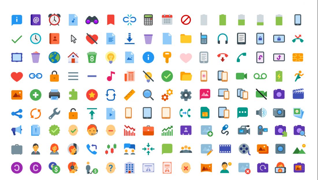 Los 312 Flat Color Icons por Icons 8