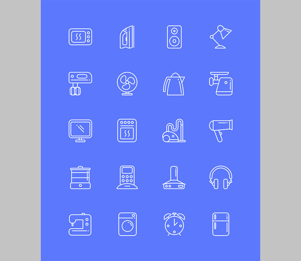 Los 20 Appliances Icons por Artyom Khamitov sobre iconos utiles