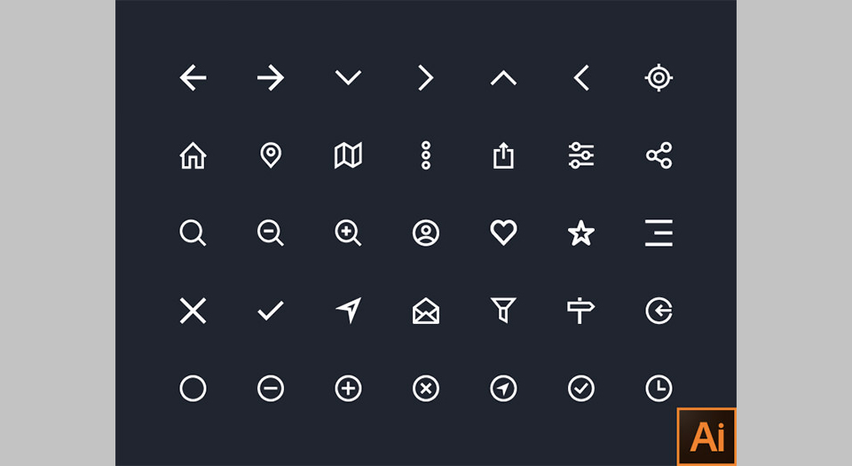 Los 35 Basic Icon Set por Nukul