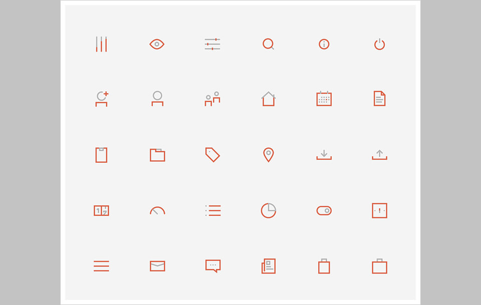 Los 60 BiColored Icons Collection por Gustavo Cramez 