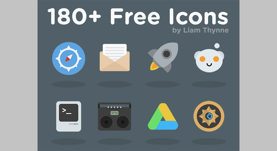 Los 180+ Free Icons de Liam Thynne sobre iconos utiles