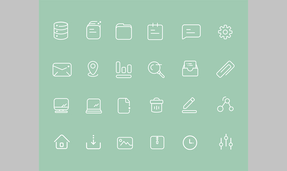 Los 24 User Interface Icons de Worawaluns