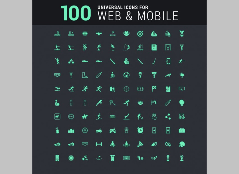 Los 100 Universal Icons por Ibrandify