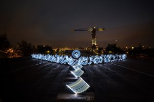 caligrafía luminosa