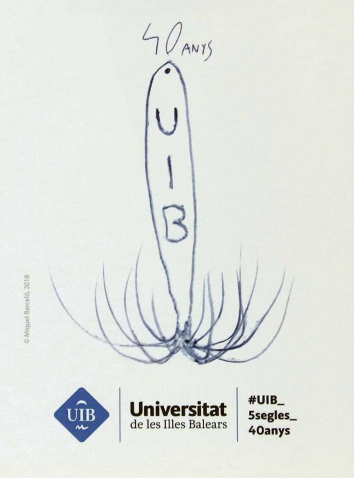 Logo de Miguel Barceló para el 40 aniversario de la UIB