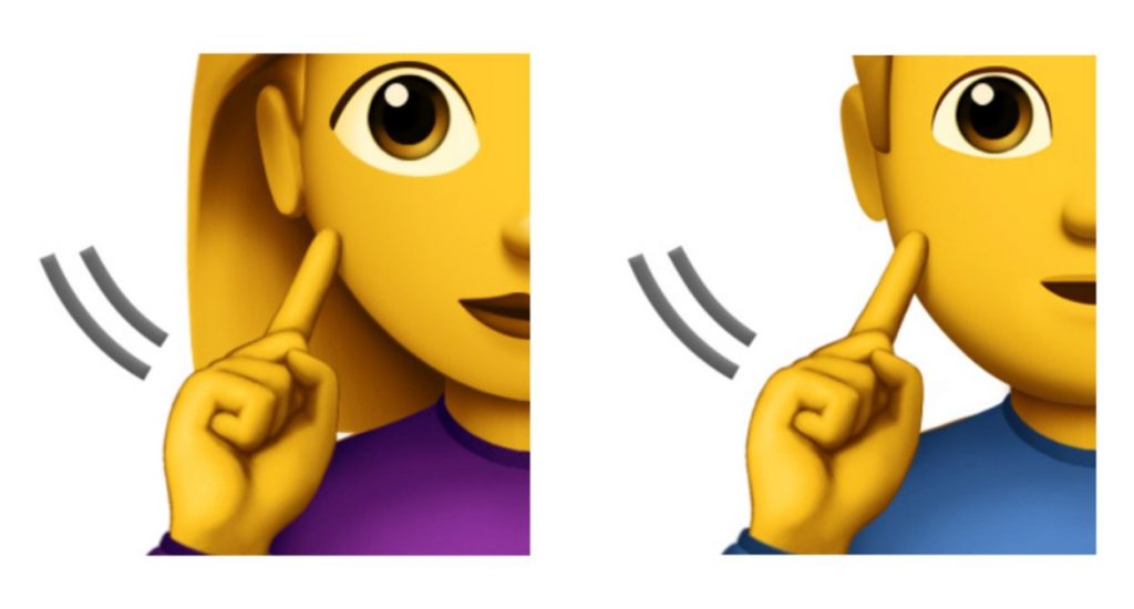 Emoji del signo sordo