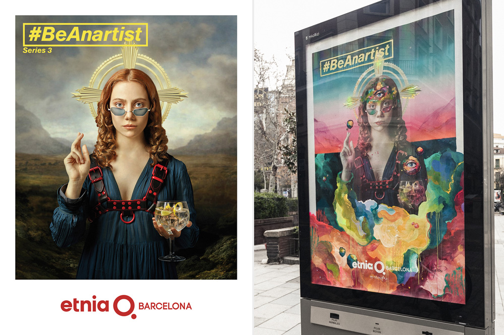 Los artistas de #BeAnartist Series 3 intervienen los mupis de la campaña de Etnia Barcelona