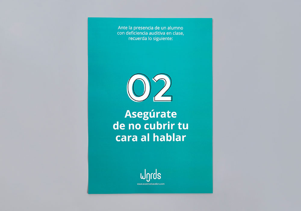 Words, la herramienta para ayudar a las personas con déficit auditivo, 3er Premio Acento G 2019 - cartel verde