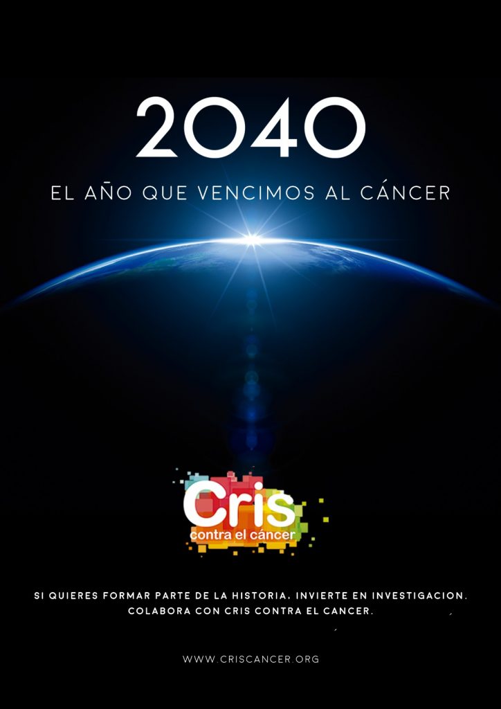 Cartel de #2040ElAñoQueVencimosElCáncer, la campaña de publicidad contra el cáncer