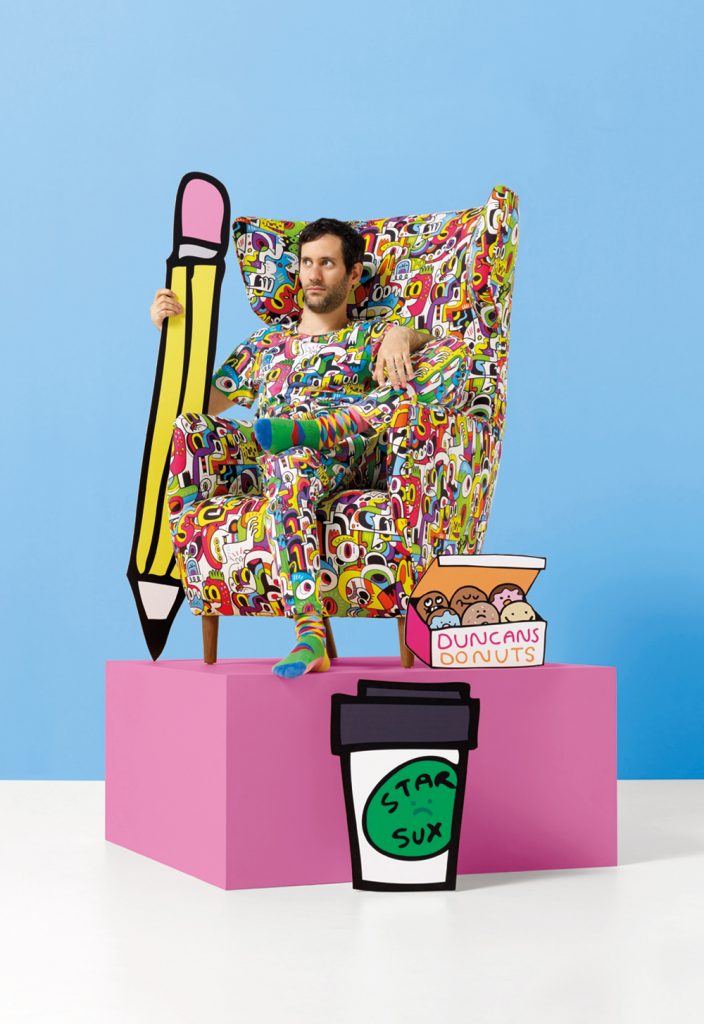 Jon Burgerman: «El arte no tiene por qué tener sentido»