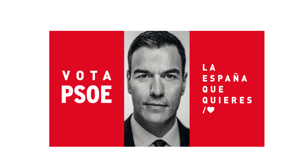 campaña illa. logo del PSOE.
