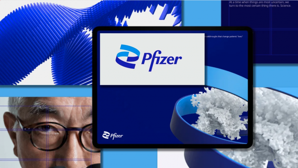 Grafismos para el nuevo rebranding de Pfizer - Logo de Pfizer