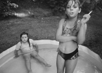 Amanda and her cousin Amy, Valdese, North Carolina, USA, 1990