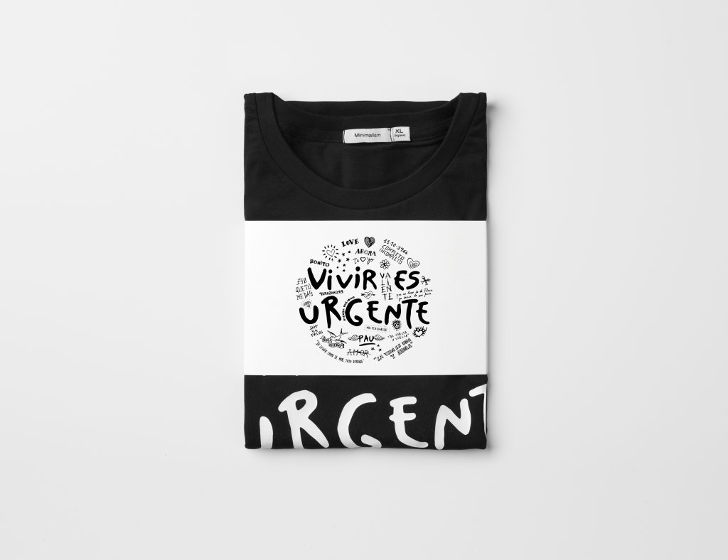 camiseta pau donés. vivir es urgente