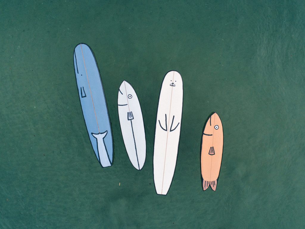 tablas de surf minimalistas