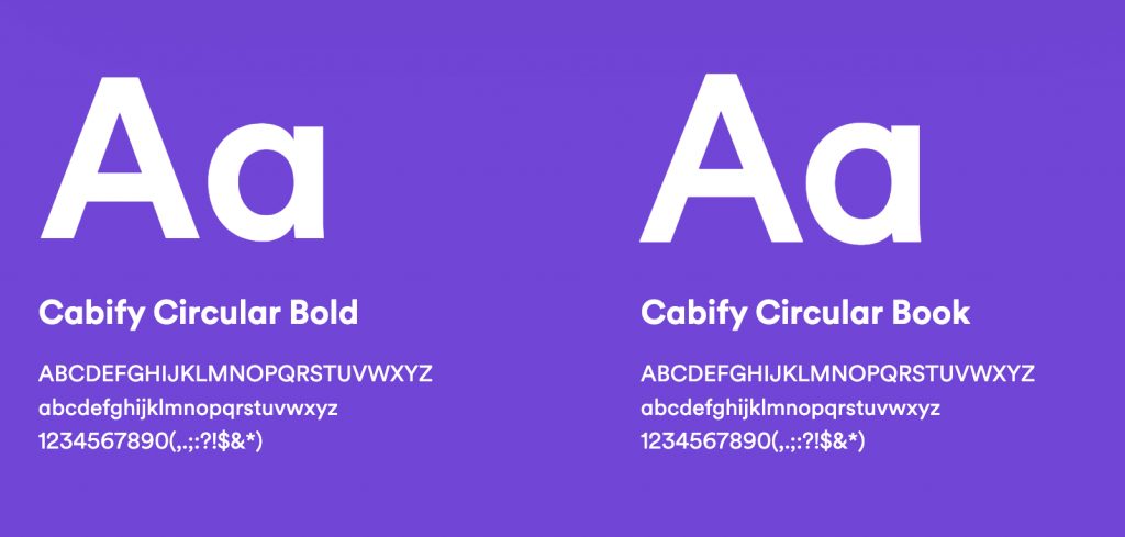 Tipografía Cabify Circular del logo de Cabify