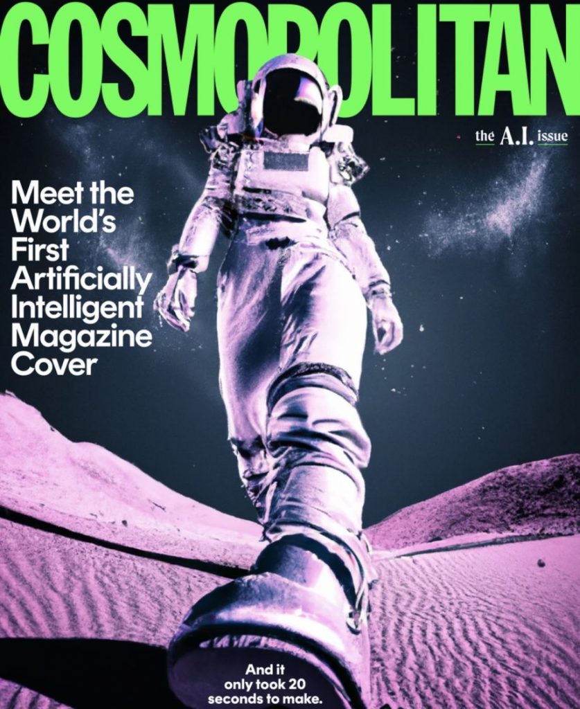 Cosmopolitan» publica la primera portada diseñada con Inteligencia  Artificial