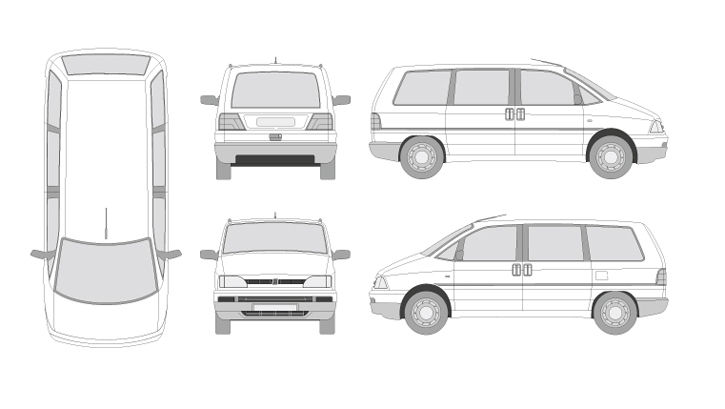 vehículos en formato vectorial